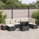 Aia diivanikomplekt padjaga 8 pcs must pol&uuml;rooster