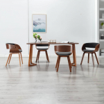 S&ouml;&ouml;gitoolid 4 tk, hall, painutatud puit ja kangas