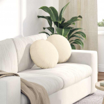 Istumispatjad 2 pcs cream &oslash; 40 cm korter kangas