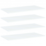 Riiuliplaadid 4 tk, valge, 80x40x1,5 cm, tehispuit