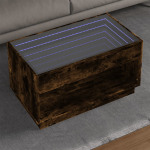 Kohvilaud led-tuledega, suitsutatud tamm, 90x50x50 cm