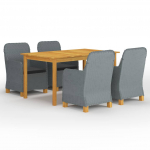 5-osaline aiam&ouml;&ouml;bli s&ouml;&ouml;gikomplekt, helehall