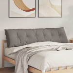 Seljatugi padi pruunikashall 180 x 19 x 50 cm kangas