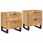 &Ouml;&ouml;lambi kapp 2 pcs neutraalne 40 x 33,5 x 46 cm tugev mango puu