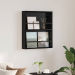 Ajakirja riiul riiuliga must tamm 60 x 12 x 70 cm tehispuit