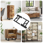 Voodi t&otilde;stemehhanism 12 pcs must 34 x 9.5 x 4 mm raud