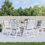 K&otilde;rge seljatoega toolipadjad 6 tk, hall ruudumuster, kangas