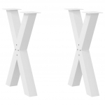S&ouml;&ouml;gilaua jalad, x-kujulised, 2 tk, valged, 50 x (72&ndash;73) cm, teras