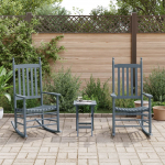 Kiiktoolid 2 tk kokkupandava lauaga, hall, paplipuit