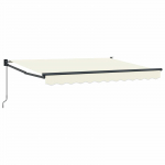 Manuaalne kokkuklapitav varikatus cream 3,5 x 2 m