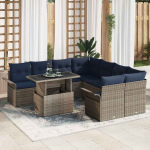 Aia diivanikomplekt padjaga 9 pcs hall pol&uuml; rattan