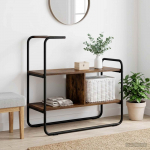 Konsoollaud suitsutatud tamm 80 x 35 x 75 cm tehispuit