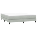 Box vedruvoodi ilma madratsita helehall 180x210 cm samet