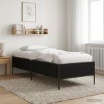 Voodi raam must tamm 80 x 200 cm tehispuit