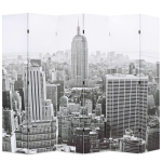 Kokkupandav sirm 228 x 170 cm, new york, must valge
