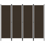 4 paneeliga ruumijagaja, pruun, 200 x 180 cm