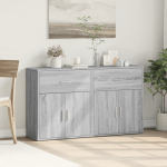 Puhvetkapid 2 tk, hall sonoma tamm, 60 x 31 x 70 cm, tehispuit