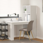Laud riiuliga ladustamisega valge 122 x 67 x 145 cm tehispuit