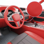 Autokile 2 tk, 4d, punane, 100 x 150 cm