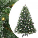 Tehisj&otilde;ulupuu koos 150 led-iga roheline 150 cm pe ja pvc