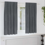 Pimendavad kardinad 2 pcs helehall 140 x 175 cm samet