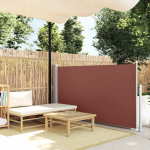 Lahtit&otilde;mmatav terrassi k&uuml;lgsein, 120 x 500 cm, pruun