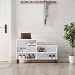 Jalatsikapp, valge, 102 x 36 x 60 cm, tehispuit