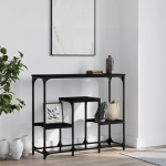 Konsoollaud, must, 89,5 x 28 x 76 cm, tehispuit