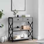 Konsoollaud, hall sonoma tamm, 75 x 28 x 75 cm, tehispuit