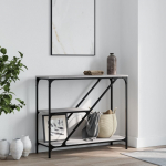 Konsoollaud, hall sonoma tamm, 88,5 x 30 x 75 cm, tehispuit