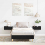 Voodi raam must tamm 90 x 190 cm tehispuit