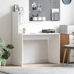 Laud riiuliga ladustamisega valge 102 x 50 x 124 cm tehispuit