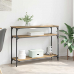 Konsoollaud riiuliga k&auml;sit&ouml;&ouml;puu 100 x 29 x 75 cm tehispuit