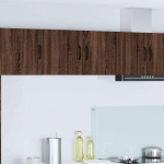 Seinakapp k&ouml;&ouml;ki riiuliga pruun tamme 80 x 31 x 40 cm tehispuit