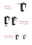 The MC-713 PC Holder Computer Under Desk Table Bracket Support Storage