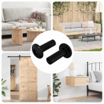 K&auml;ppa mutrid 2 pcs must m4 x 14,5 mm raud