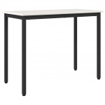 Laud valge 100 x 50 x 77 cm t&ouml;&ouml;deldud puit ja teras