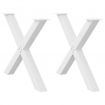 S&ouml;&ouml;gilaua jalad, x-kujulised, 2 tk, valged, 90 x (72&ndash;73) cm, teras
