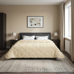 Talve tek cream 200 x 200 cm mikrokiud ja teddy villa