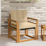 &Otilde;uesohva tugev acacia puit ja textilene neutraalne