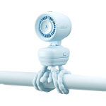 Jisulife Stroller Fan 4 5000mAh Mini Fan for Stroller with Flexible Tripod - Blue