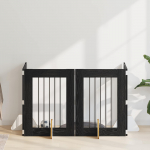 Koerav&auml;rav koos aluspuudega 4 pcs must tamm 60 x 80 cm