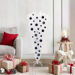 Tehisj&otilde;ulupuu koos 150 led-iga valge 120 cm pvc ja teras