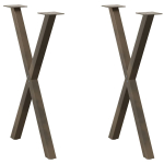 S&ouml;&ouml;gilaua jalad, x-kujulised, 2 tk, naturaalne teras, 50 x (72&ndash;73) cm, teras
