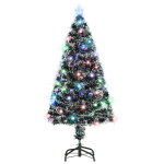 Valgustatud kunstj&otilde;ulukuusk alusega ja led, 120 cm, kiudoptiline