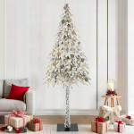 J&otilde;ulupuu koos 300 led-iga koos alusega valge 210 cm pe ja teras