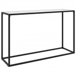 Konsoollaud, valge, 120 x 35 x 75 cm, karastatud klaas
