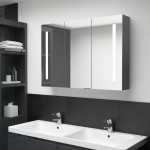 Led vannitoa peegelkapp, 89 x 14 x 62 cm, hall