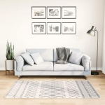 Vaip, pestav, 80 x 150 cm, must ja valge, libisemisvastane