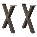 S&ouml;&ouml;gilaua jalad x-kujulised 2 tk, naturaalne teras, 80 x (72&ndash;73) cm, teras